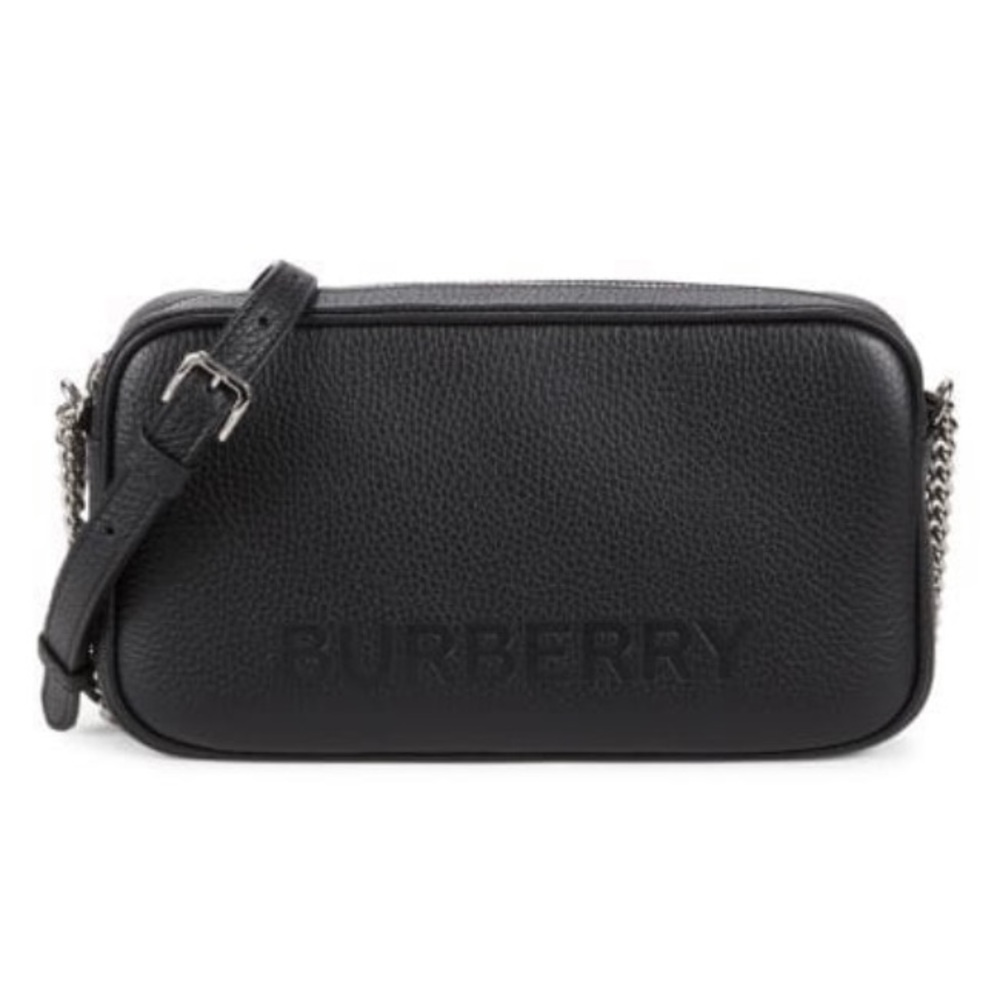 Burberry embossed camera bag (black) with tags and dust bags. It’s brand new